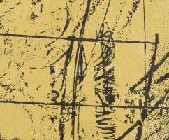 Wagner János (1936-2022): A festő naplója, 1970 körül. Litográfia, papír, jelezve jobbra lent: Wagne...