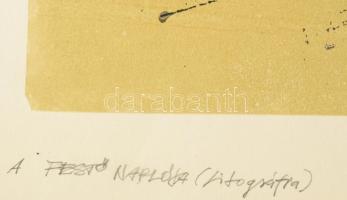 Wagner János (1936-2022): A festő naplója, 1970 körül. Litográfia, papír, jelezve jobbra lent: Wagne...