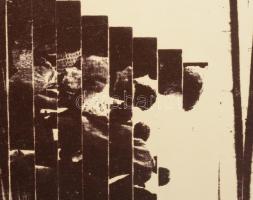 Wagner János (1936-2022): A lépcső, 1980 körül. Szitanyomat, papír, jelzett a hátoldalán. Párdarabja...