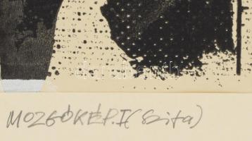 Wagner János (1936-2022): Mozgókép I, 1970-80 körül. Szitanyomat, papír, jelezve jobbra lent: Wagner...