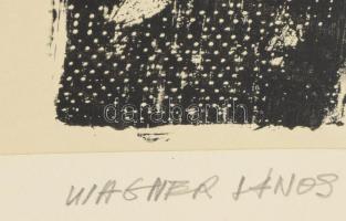 Wagner János (1936-2022): Mozgókép I, 1970-80 körül. Szitanyomat, papír, jelezve jobbra lent: Wagner...