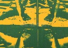 Wagner János (1936-2022): Nyár, 1976. Vegyes technika (sokszorosított grafika), papír, jelezve jobbr...