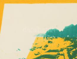 Wagner János (1936-2022): Nyár, 1976. Vegyes technika (sokszorosított grafika), papír, jelezve jobbr...