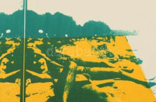 Wagner János (1936-2022): Nyár, 1976. Vegyes technika (sokszorosított grafika), papír, jelezve jobbr...