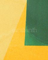 Wagner János (1936-2022): Nyár, 1976. Vegyes technika (sokszorosított grafika), papír, jelezve jobbr...