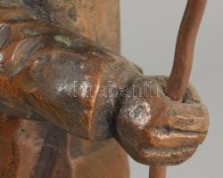 Szabolcs Péter (1942-): Pásztor. Bronz, talapzaton, jelzett, m: 36 cm