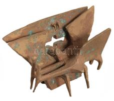 Bors István (1938-2003): Pieta. Bronz, jelzés nélkül, kopásnyomokkal, m: 8 cm, h: 14,5 cm. Irodalom:...