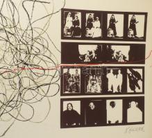 Wagner János (1936-2022): Életrajz, 1974 körül. Szitanyomat, papír, jelezve jobbra lent: Wagner. Hát...