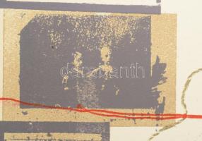 Wagner János (1936-2022): Életrajz, 1974 körül. Szitanyomat, papír, jelezve jobbra lent: Wagner. Hát...