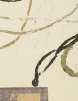 Wagner János (1936-2022): Életrajz, 1974 körül. Szitanyomat, papír, jelezve jobbra lent: Wagner. Hát...