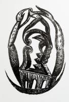 Olvashatatlan jelzéssel: Titokzatos formák (olvashatatlan címmel). Litográfia, papír. Számozott (10/4). 36x26 cm