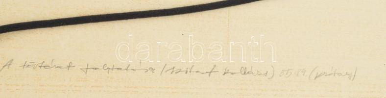 Wagner János (1936-2022): A történet folytatása. Szitanyomat, kollázs, papír, jelezve jobbra lent: W...