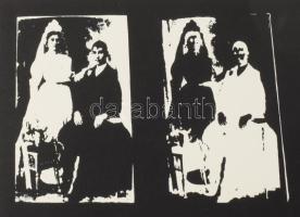 Wagner János (1936-2022): Életrajz II (cím nélkül). Szitanyomat, papír, jelezve jobbra lent: Wagner....