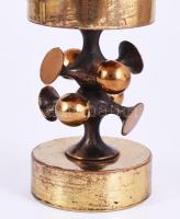 1975 Budapest Honvéd SE ökölvívó bajnokainak ajándéktárgya, Muharos Lajos iparművész munkája, m: 28 ...