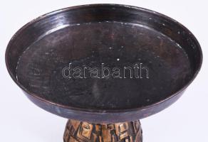 Szilágyi Ildikó: Iparművész kínáló. Jelzés nélkül, d: 18 cm, m: 11 cm