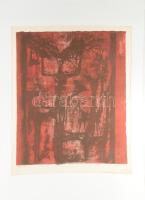 Wagner János (1936-2022): Cantata profana I., 1970 körül. Litográfia, papír, jelezve jobbra lent: Wa...