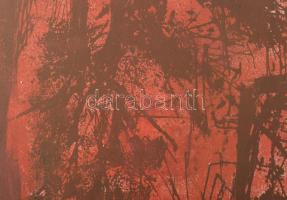 Wagner János (1936-2022): Cantata profana I., 1970 körül. Litográfia, papír, jelezve jobbra lent: Wa...