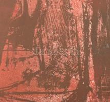 Wagner János (1936-2022): Cantata profana I., 1970 körül. Litográfia, papír, jelezve jobbra lent: Wa...