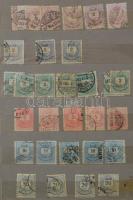 1874-1980 Kis magyar tétel, főleg darabok, többlet példányok, 7 lapos közepes berakóban