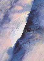 Wagner János (1936-2022): Hasadó fény I.. Akvarell, papír, jelezve jobbra lent: Wagner. Hátoldalán a...