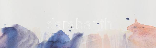 Wagner János (1936-2022): Hasadó fény I.. Akvarell, papír, jelezve jobbra lent: Wagner. Hátoldalán a...