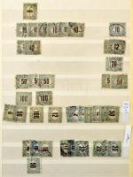 1920-1987 Kis magyar tétel, benne Hivatalos és portó bélyegek, többlet példányok, 6 lapos A4-es berakóban