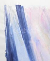 Wagner János (1936-2022): Hasadó fény II.. Akvarell, papír, jelezve jobbra lent: Wagner. Hátoldalán ...