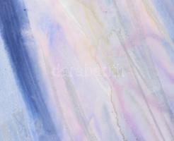 Wagner János (1936-2022): Hasadó fény II.. Akvarell, papír, jelezve jobbra lent: Wagner. Hátoldalán ...