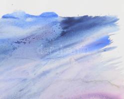 Wagner János (1936-2022): Hasadó fény II.. Akvarell, papír, jelezve jobbra lent: Wagner. Hátoldalán ...