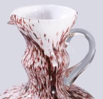 Cseh üveg kiöntő, többrétegű, hutaüveg hibátlan 25 cm