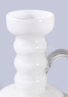 Füles váza. Cseh hutaüveg, többrétegű, anyagában színezett, hibátlan 25 cm