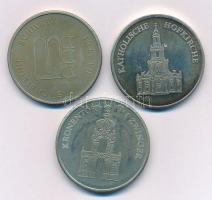 Német Demokratikus Köztársaság 1970-1980 k. 3xklf Cu-Ni emlékérem (35mm) T:AU,XF patina German Democratic Republic cca 1970-1980. 3xdiff Cu-Ni medallions (35mm) C:AU,XF patina