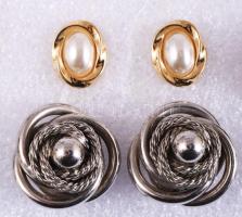 6 pár fülbevaló, részben aranyozott