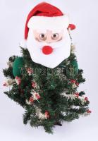 Elemmel működő zenélő és világító mikulás, dobozában, m: 55 cm