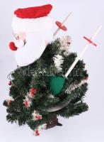 Elemmel működő zenélő és világító mikulás, dobozában, m: 55 cm