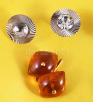 9 pár mandzsetta, részben borostyán