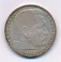 Német Harmadik Birodalom 1935D 5M Ag "Hindenburg" T:XF patina
German Third Reich 1935D 5 ...