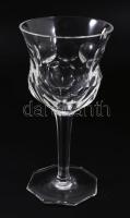 10 személyes talpas borospohár garnitúra, hibátlan, m: 16 cm