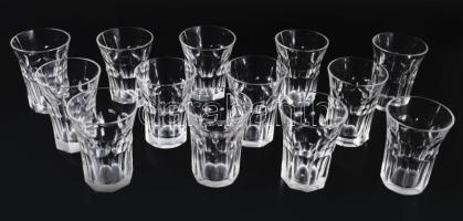 12 személyes borospohár garnitúra, hibátlan, m: 8,5 cm