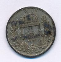 1893KB 1K Ag "Ferenc József" T:F patina Adamo K5