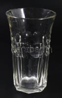 4 darab vastag kristály üdítős pohár, hibátlan, m: 13 cm
