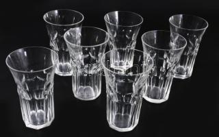 6 személyes kristály pohár garnitúra, hibátlan, m: 13,5 cm