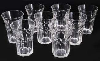 8 személyes kristály pohár garnitúra, hibátlan, m: 10,5 cm