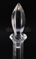 cca 1910-1930 Ólomkristály italos dugós üveg, dugón minimális pattogzással, m: 40 cm