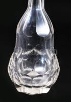 cca 1910-1930 Ólomkristály italos dugós üveg, dugón minimális pattogzással, m: 40 cm