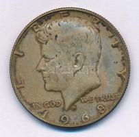 Amerikai Egyesült Államok 1968D 1/2$ Ag "Kennedy" T:XF patina USA 1968D 1/2 Dollar Ag "Kennedy" C:XF patina Krause KM#202a