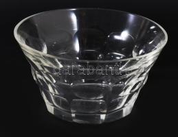 cca 1910-1930 Ólomkristály 6 személyes köretes készlet, jó állapotban, d: 14-25 cm