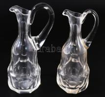 cca 1910-1930 Ólomkristály 4 darabos szervírozó szett, m: 28 cm alatt