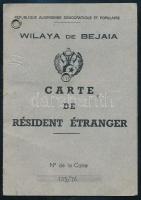 1976 Wilaya de Bejaia, Algéria, fényképes igazolvány magyar személy részére