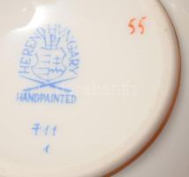 Herendi Apponyi mintás csésze alátéttel, jelzett, hibátlan, d: 11,5 cm